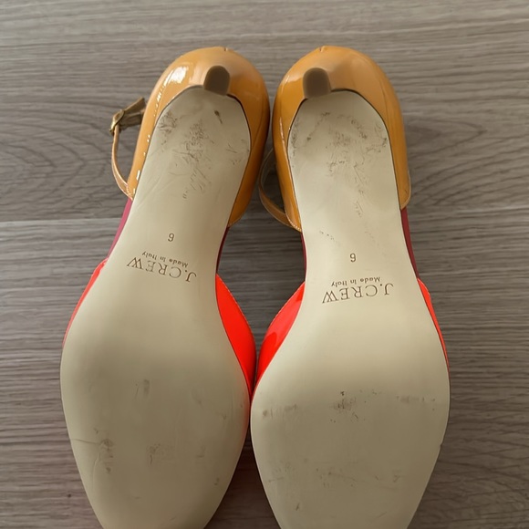 Never Worn J. Crew Patent Leather Colorblock Ankle Strap Pumps - Picture 4 of 12